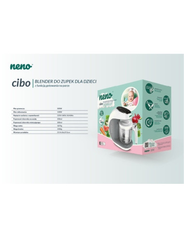 UP-NEN-MAM-UR001,Neno Cibo – blender pentru copii cu funcție de gătire la abur