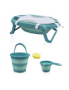 UP-bj_5964,Set cadita pliabila de baie Babyjem, 5 piese, turcoaz