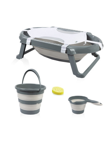 UP-bj_5965,Set cadita pliabila de baie Babyjem, 5 piese, antracit