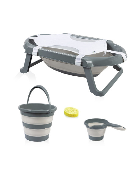 UP-bj_5965,Set cadita pliabila de baie Babyjem, 5 piese, antracit