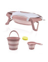 UP-bj_5966,Set cadita pliabila de baie Babyjem, 5 piese, somon
