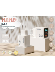 UP-NEN-DOM-LS001,Adaptor priza 35W cu incarcare rapida si protectie supracurent 2