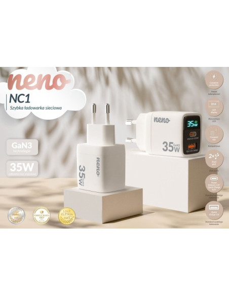 UP-NEN-DOM-LS001,Adaptor priza 35W cu incarcare rapida si protectie supracurent