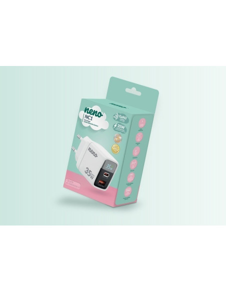 UP-NEN-DOM-LS001,Adaptor priza 35W cu incarcare rapida si protectie supracurent