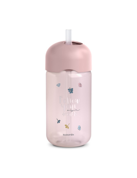 UP-8426420086745,Sticlă de apă fără picurare, Bears, 340 ml, roz, Suavinex