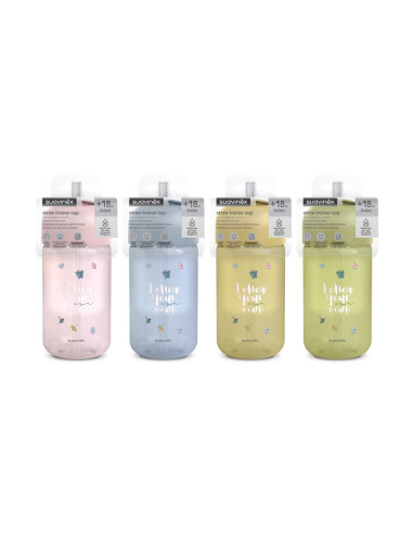 UP-8426420086745,Sticlă de apă fără picurare, Bears, 340 ml, roz, Suavinex