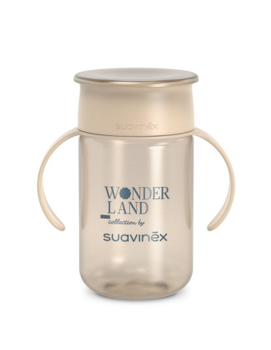 UP-8426420900379,Cană 360° anti-vărsare, 340 ml, bej, Wonder, Suavinex