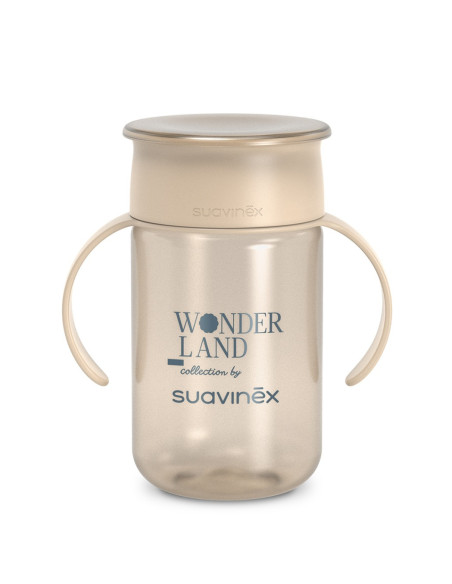 UP-8426420900379,Cană 360° anti-vărsare, 340 ml, bej, Wonder, Suavinex