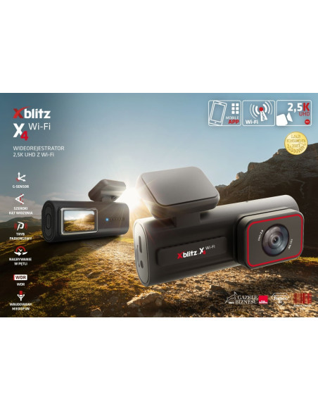 UP-XBL-CAR-DR075,Neno Xblitz X4 - Cameră auto Wi-Fi, 2.5K UHD, WDR, G-Sensor, Mod Parcare, Wi-Fi, Ecran IPS 1.5”