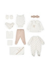 UP-BC-CSY8169,Set de 10 piese pentru nou nascut, Bow, stone, 100% bumbac organic, BabyCosy