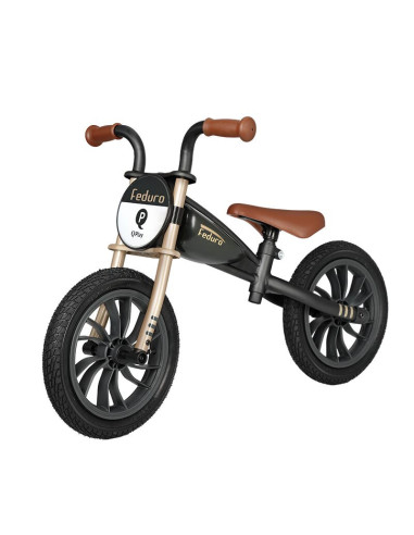 3250FED60PL,Balance bike QPlay Feduro Negru-Auriu