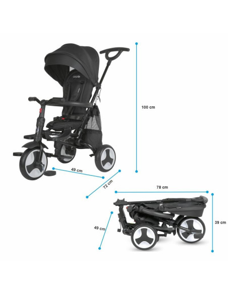 325013560,Tricicleta ultrapliabila Coccolle Spectra plus Jet Black