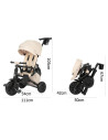 3250S70344,Tricicleta ultrapliabila Qplay Nova MAX Bej