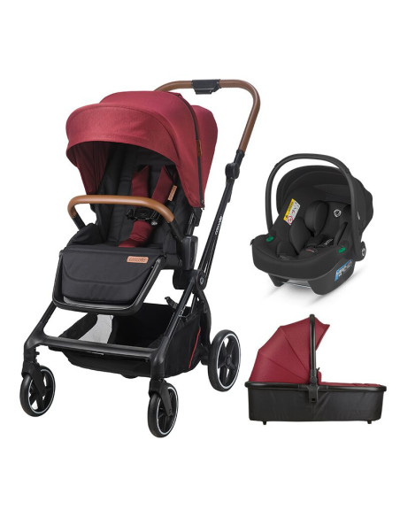 322065221325080000,Carucior modular 3in1 Coccolle Saliara Cabernet+ Scoica auto iSize Coccolle Knox Black