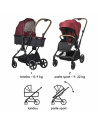 322065221325080000,Carucior modular 3in1 Coccolle Saliara Cabernet+ Scoica auto iSize Coccolle Knox Black