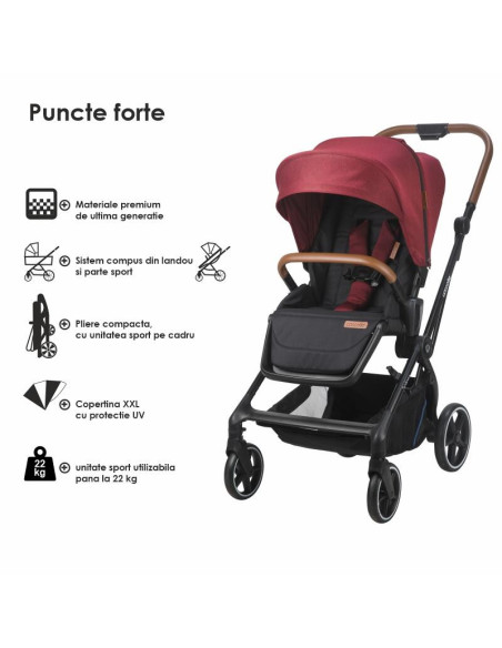 322065221325080000,Carucior modular 3in1 Coccolle Saliara Cabernet+ Scoica auto iSize Coccolle Knox Black