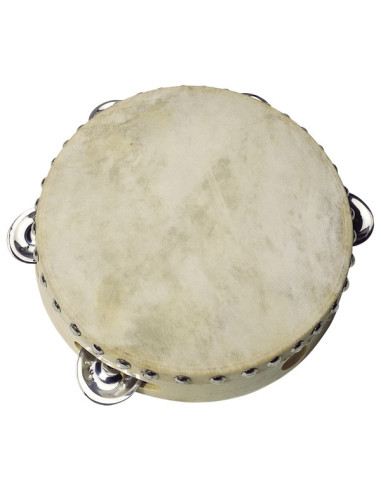 GOKIUC085,Tamburina cu piele naturala si minitalgere