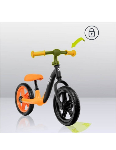 BN-LOE-ALEX_ORANGE,Bicicleta fara pedale, Lionelo, Alex, Usoara, Cu ghidon si sa reglabile, Greutate 3.3 Kg, Cu roti din spuma E