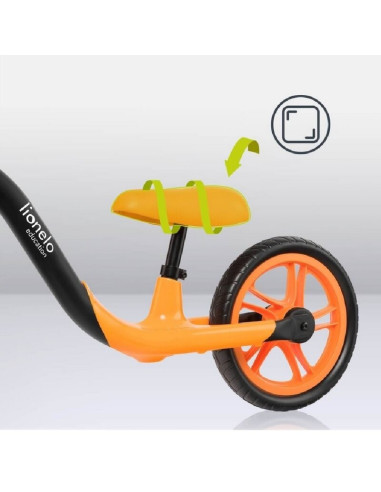 BN-LOE-ALEX_ORANGE,Bicicleta fara pedale, Lionelo, Alex, Usoara, Cu ghidon si sa reglabile, Greutate 3.3 Kg, Cu roti din spuma E