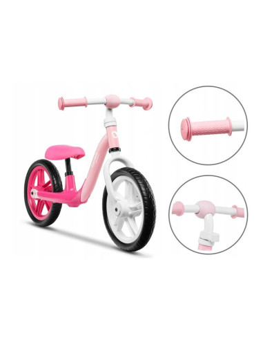 BN-LOE-ALEX_BUBBLEGUM,Bicicleta fara pedale, Lionelo, Alex, Usoara, Cu ghidon si sa reglabile, Greutate 3.3 Kg, Cu roti din spum