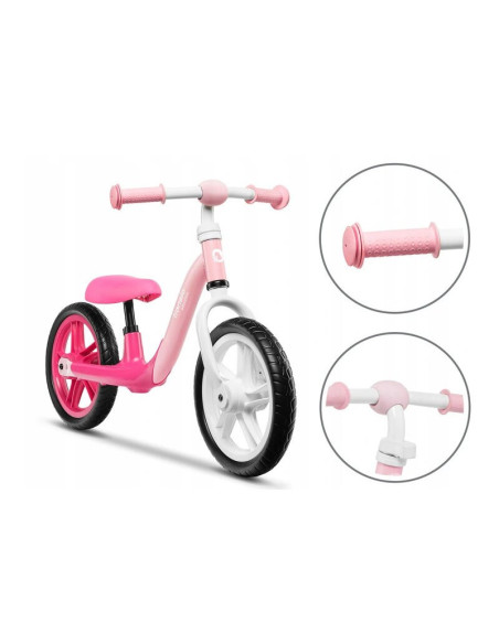 BN-LOE-ALEX_BUBBLEGUM,Bicicleta fara pedale, Lionelo, Alex, Usoara, Cu ghidon si sa reglabile, Greutate 3.3 Kg, Cu roti din spum