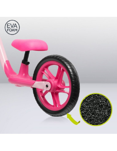 BN-LOE-ALEX_BUBBLEGUM,Bicicleta fara pedale, Lionelo, Alex, Usoara, Cu ghidon si sa reglabile, Greutate 3.3 Kg, Cu roti din spum