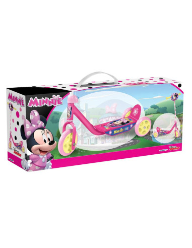 BN-J100083,Trotineta, Stamp, Minnie Mouse, Cu 3 roti, Pana la 20 kg, Cu platforma antiderapanta, Cadru din otel, Roti din PVC, G