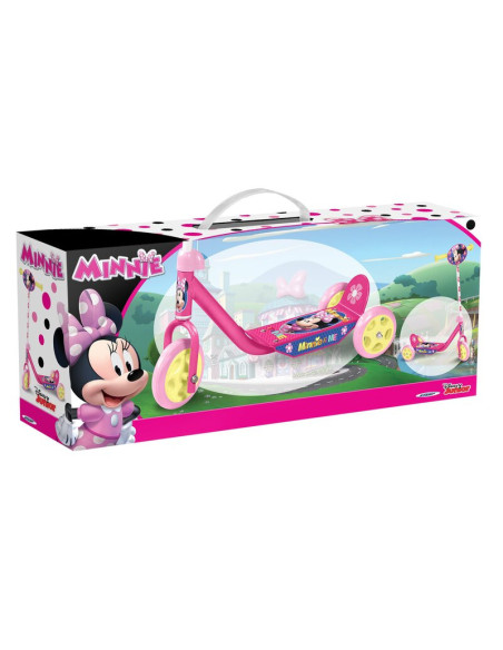 BN-J100083,Trotineta, Stamp, Minnie Mouse, Cu 3 roti, Pana la 20 kg, Cu platforma antiderapanta, Cadru din otel, Roti din PVC, G