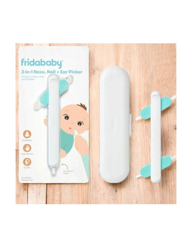 BN-FRI13,Dispozitiv de curatare, Fridababy, Multifunctional, Cu 4 capete, Pentru unghii, mucoasa nazala, urechi si alte parti al