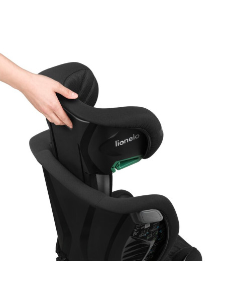 BN-LO-IGO_I-SIZE_BLACK_CARBON,Scaun auto, Lionelo, i-Size Igo, 100- 150 cm, Cu isofix, Protectie laterala, Ajustare spatar in 2 