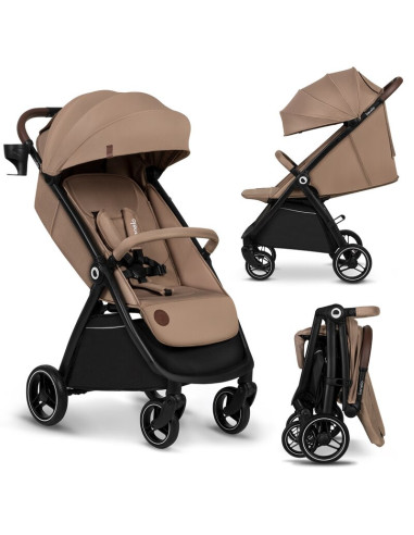 BN-LO-INGRID_BEIGE_SAND,Carucior sport, Lionelo, Ingrid, Capotina impermeabila cu filtru UPF50+, Pana la 22 Kg, Spatar reglabil 
