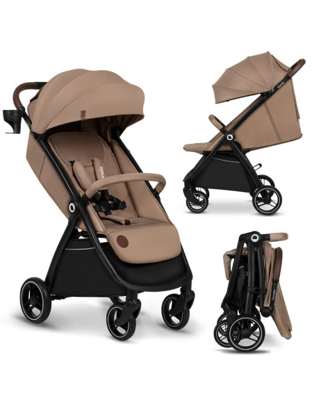 BN-LO-INGRID_BEIGE_SAND,Carucior sport, Lionelo, Ingrid, Capotina impermeabila cu filtru UPF50+, Pana la 22 Kg, Spatar reglabil 