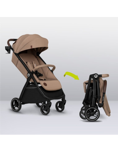 BN-LO-INGRID_BEIGE_SAND,Carucior sport, Lionelo, Ingrid, Capotina impermeabila cu filtru UPF50+, Pana la 22 Kg, Spatar reglabil 