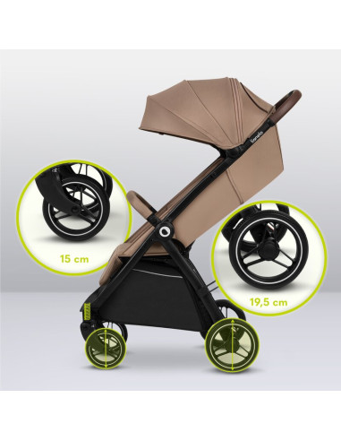 BN-LO-INGRID_BEIGE_SAND,Carucior sport, Lionelo, Ingrid, Capotina impermeabila cu filtru UPF50+, Pana la 22 Kg, Spatar reglabil 