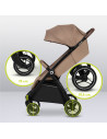 BN-LO-INGRID_BEIGE_SAND,Carucior sport, Lionelo, Ingrid, Capotina impermeabila cu filtru UPF50+, Pana la 22 Kg, Spatar reglabil 