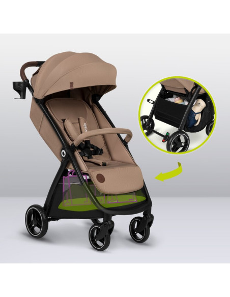BN-LO-INGRID_BEIGE_SAND,Carucior sport, Lionelo, Ingrid, Capotina impermeabila cu filtru UPF50+, Pana la 22 Kg, Spatar reglabil 