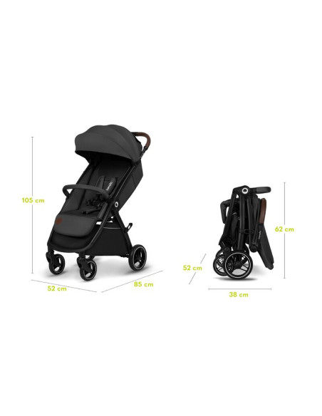 BN-LO-INGRID_GREY_STONE,Carucior sport, Lionelo, Ingrid, Capotina impermeabila cu filtru UPF50+, Pana la 22 Kg, Spatar reglabil 