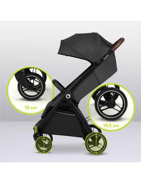 BN-LO-INGRID_GREY_STONE,Carucior sport, Lionelo, Ingrid, Capotina impermeabila cu filtru UPF50+, Pana la 22 Kg, Spatar reglabil 
