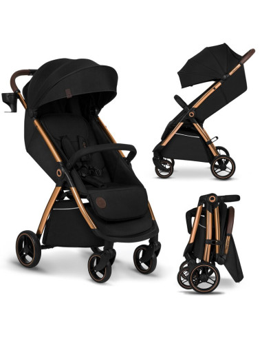 BN-LO-INGRID_BLACK_ONYX,Carucior sport, Lionelo, Ingrid, Capotina impermeabila cu filtru UPF50+, Pana la 22 Kg, Spatar reglabil 