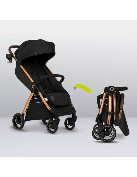 BN-LO-INGRID_BLACK_ONYX,Carucior sport, Lionelo, Ingrid, Capotina impermeabila cu filtru UPF50+, Pana la 22 Kg, Spatar reglabil 