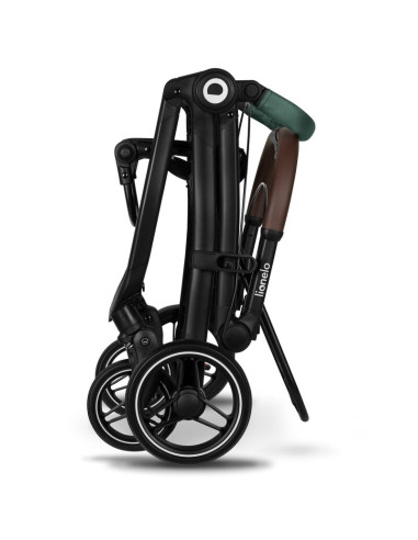 BN-LO-INGRID_GREEN_EMERALD,Carucior sport, Lionelo, Ingrid, Capotina impermeabila cu filtru UPF50+, Pana la 22 Kg, Spatar reglab