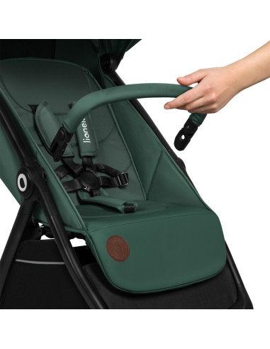 BN-LO-INGRID_GREEN_EMERALD,Carucior sport, Lionelo, Ingrid, Capotina impermeabila cu filtru UPF50+, Pana la 22 Kg, Spatar reglab