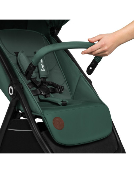 BN-LO-INGRID_GREEN_EMERALD,Carucior sport, Lionelo, Ingrid, Capotina impermeabila cu filtru UPF50+, Pana la 22 Kg, Spatar reglab