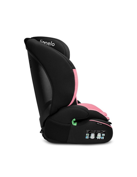 BN-LO-LEVI_I-SIZE_PINK_BABY,Scaun auto, Lionelo, Levi i-Size, Universal, Instalare FWF, Cu tetiera reglabila in 10 pozitii, Cu s