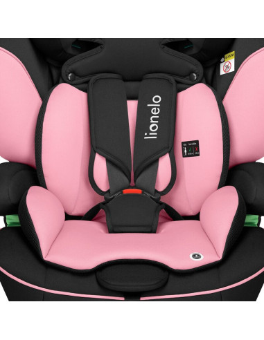 BN-LO-LEVI_I-SIZE_PINK_BABY,Scaun auto, Lionelo, Levi i-Size, Universal, Instalare FWF, Cu tetiera reglabila in 10 pozitii, Cu s