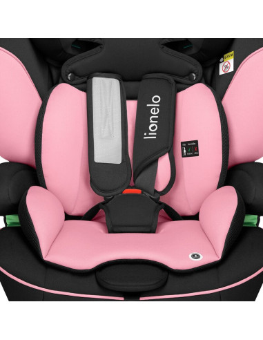 BN-LO-LEVI_I-SIZE_PINK_BABY,Scaun auto, Lionelo, Levi i-Size, Universal, Instalare FWF, Cu tetiera reglabila in 10 pozitii, Cu s