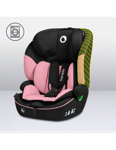 BN-LO-LEVI_I-SIZE_PINK_BABY,Scaun auto, Lionelo, Levi i-Size, Universal, Instalare FWF, Cu tetiera reglabila in 10 pozitii, Cu s