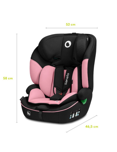 BN-LO-LEVI_I-SIZE_PINK_BABY,Scaun auto, Lionelo, Levi i-Size, Universal, Instalare FWF, Cu tetiera reglabila in 10 pozitii, Cu s
