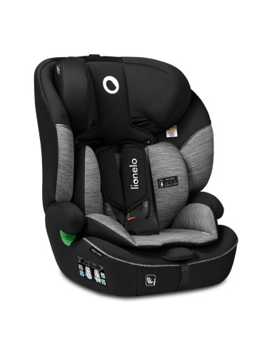 BN-LO-LEVI_I-SIZE_BLACK_GREY,Scaun auto, Lionelo, Levi i-Size, Universal, Instalare FWF, Cu tetiera reglabila in 10 pozitii, Cu 