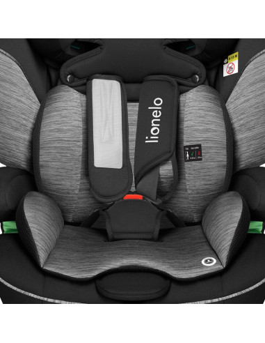 BN-LO-LEVI_I-SIZE_BLACK_GREY,Scaun auto, Lionelo, Levi i-Size, Universal, Instalare FWF, Cu tetiera reglabila in 10 pozitii, Cu 